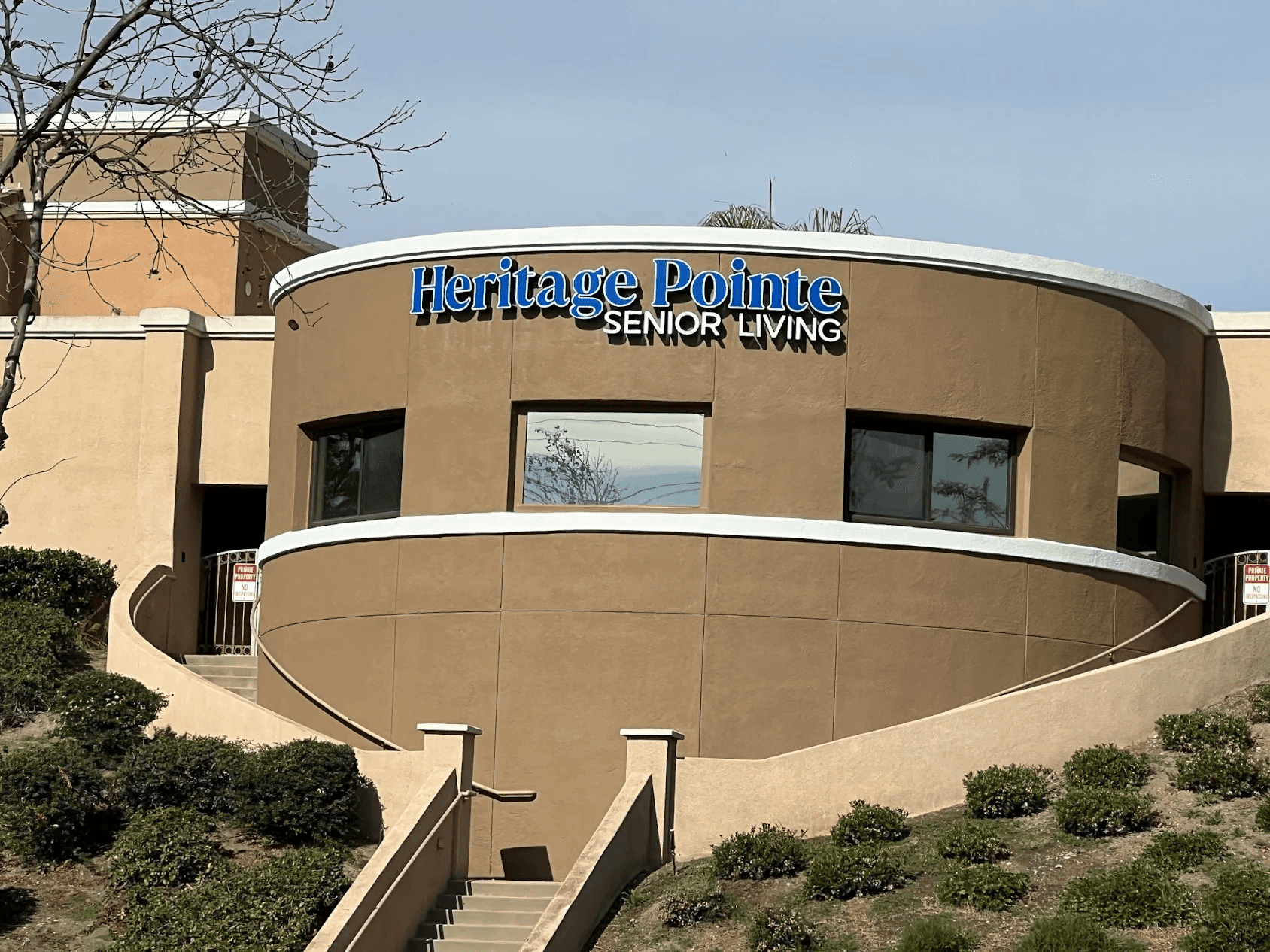 Heritage Pointe Senior Living exterior channel letter building sign